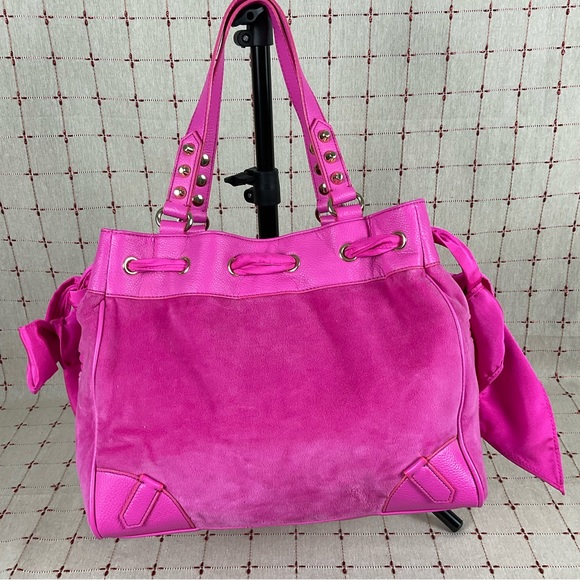 ๐HP๐ Juicy Couture Hot Pink Snowflake Daydreamer Super Soft Velour Embroidered - Picture 3 of 15